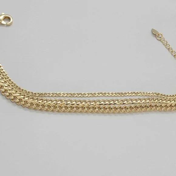 Brand New Brazilian 18k Gold Filled 3 ROW Bracelet - Picture 7 of 7